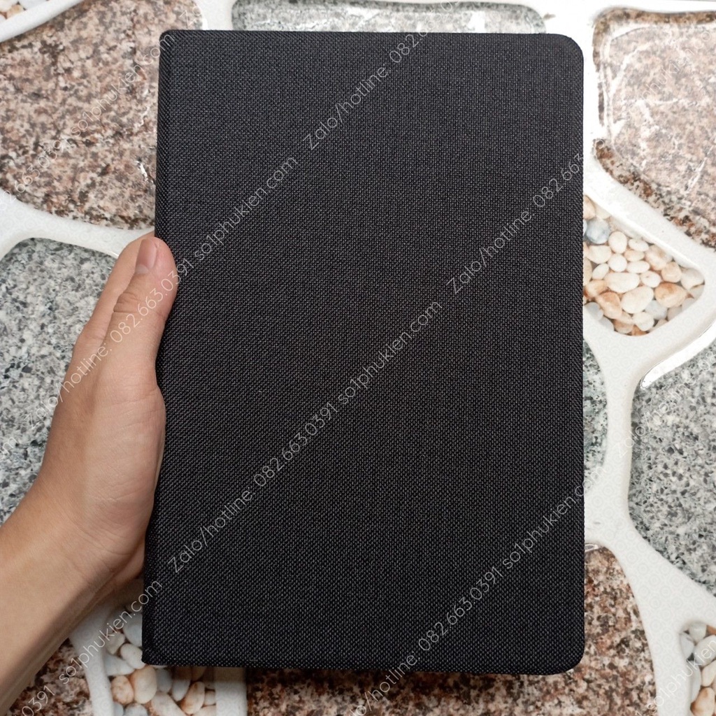 Bao da Lenovo Tab M10 X306 da vải cực chất, mặt trong da mịn, chống xem phim, ốp silicon bền đẹp