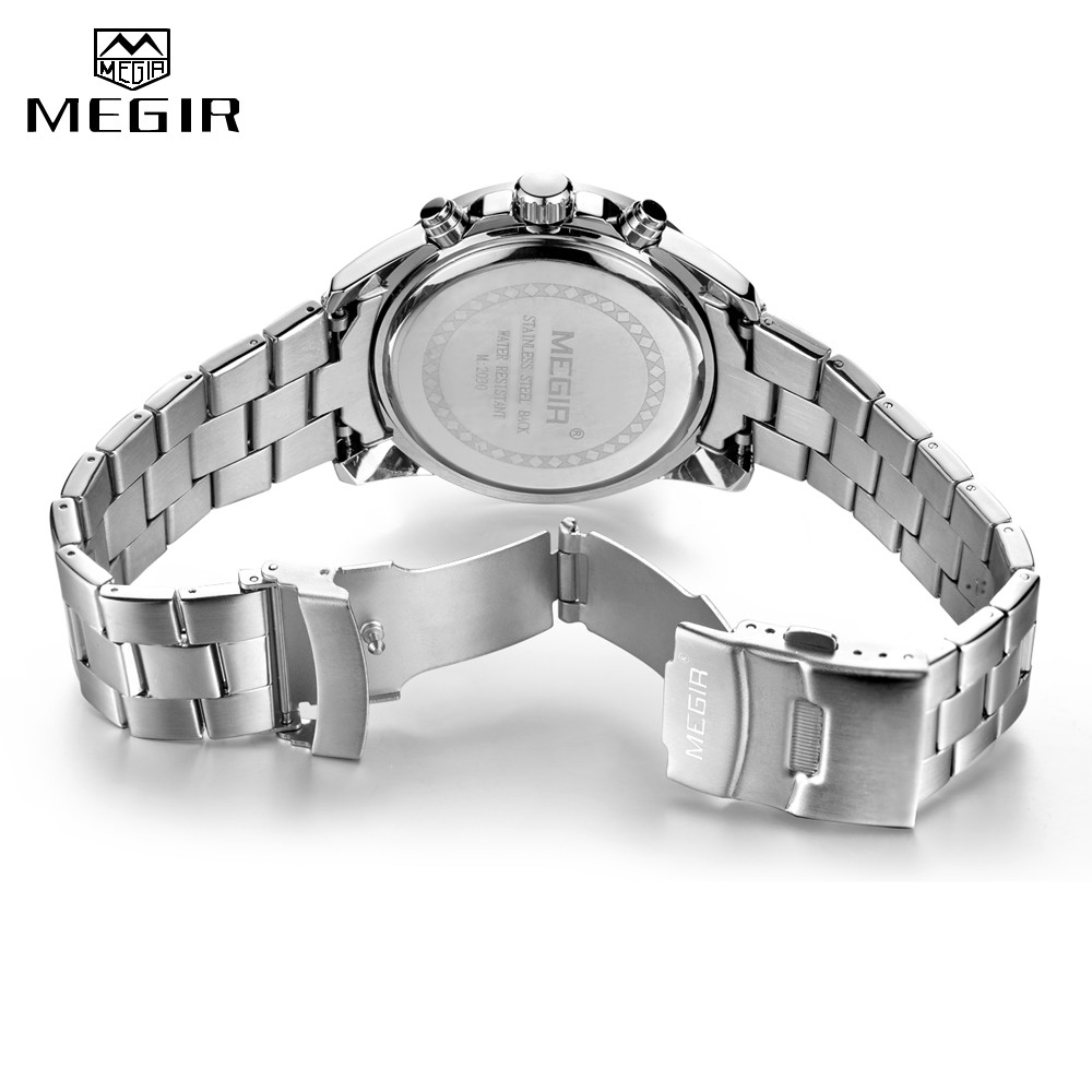 Megir Đồng Hồ Đeo Tay Thể Thao Bằng Thép Không Gỉ Thời Trang Sang Trọng Cho Nam