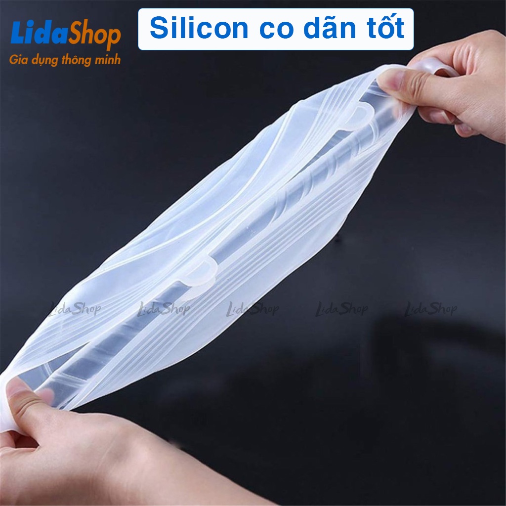 Nắp bọc thực phẩm silicon Lidashop, set 6 nắp bọc chén bát bằng silicon co giãn chịu nhiệt tốt B79