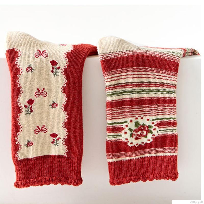 Set 5 đôi vớ cotton họa tiết giáng sinh cho bé từ 1-12 tuổi
