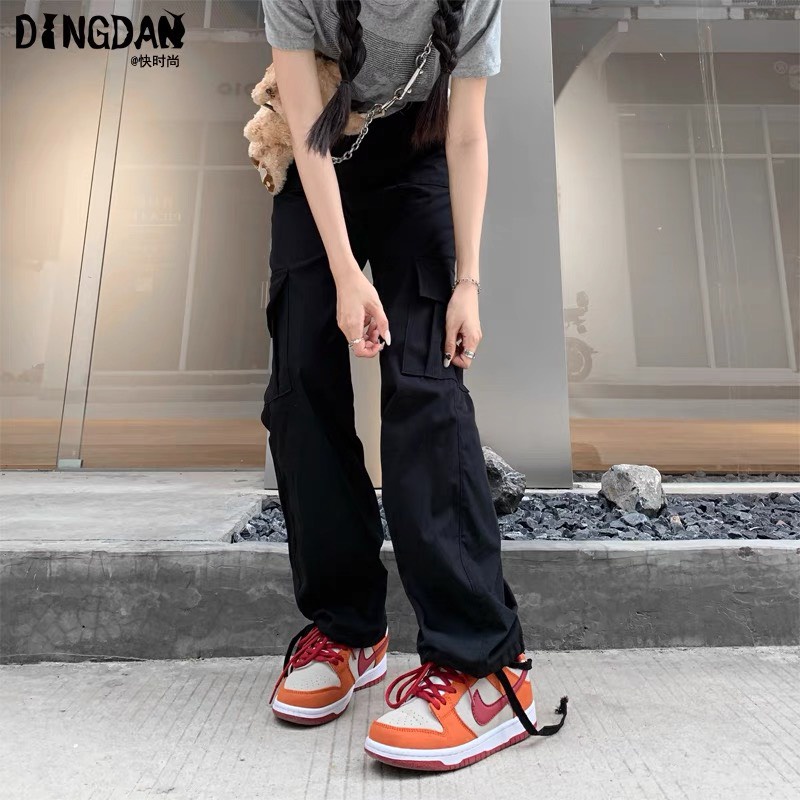 Quần kaki túi hộp dáng suông ống rộng cargo thời trang unisex cho nam / nữ TOP STORE ( kèm hình thật )
