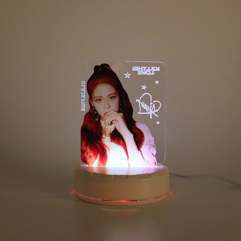 B &amp; M Mới Đèn LED Ngủ Để Bàn Đầy Màu Sắc Hình LISA JENNIE JISOO ROSE