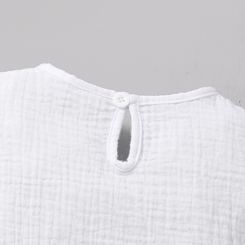 Bộ Áo Kiểu Tay Cánh Tiên Màu Trắng + Quần Đùi Họa Tiết Hoa MIKRDOO Thời Trang Dành Cho Bé Gái Sơ Sinh