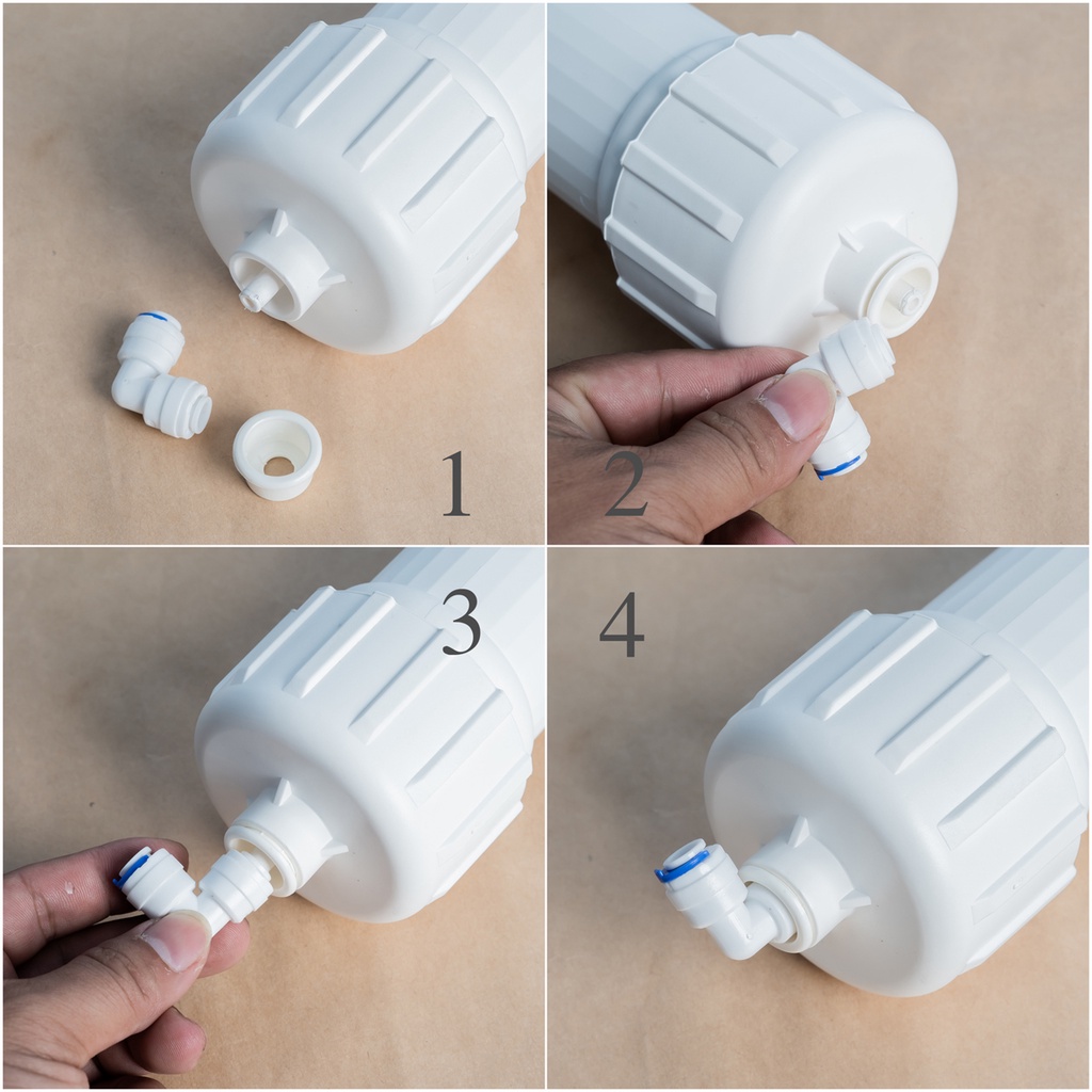 BỘ VỎ MÀNG DÙNG CHO MÁY LỌC 10-20 LÍT /H nối nhanh kèm co, van , kẹp đầy đủ