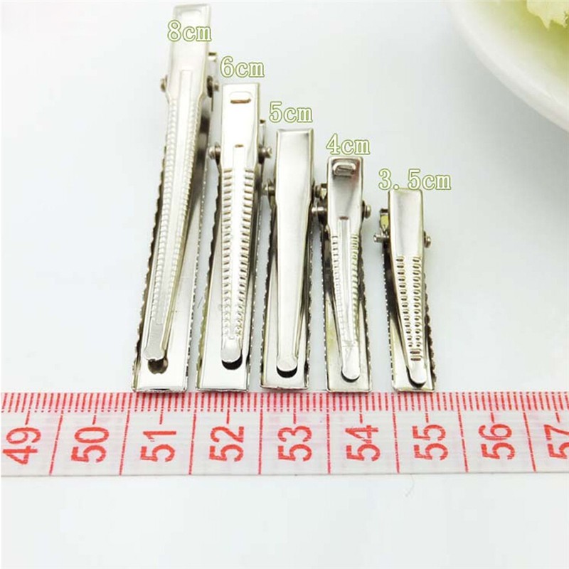 Set 50 Kẹp Tóc Kim Loại Màu Bạc Thời Trang