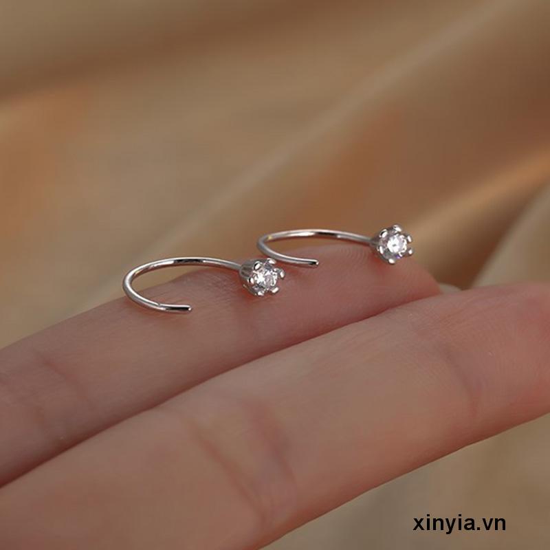 Khuyên Tai Cao Cấp Đính Đá Zircon Tinh Tế Thời Trang Ngủ Ngon Cho Nữ