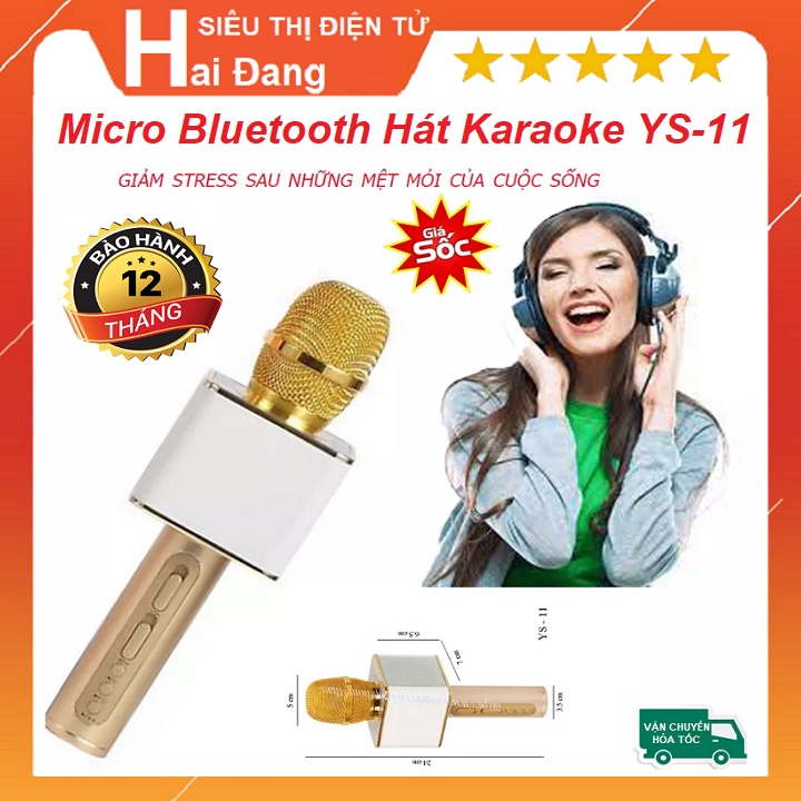 Micro YS-11 Bluetooth, Chuyên Hát Karaoke, Giải Trí - Xả Stress - Loa Hát Nghe Rất Hay - Hàng Cực Hiếm - Số Lượng Có Hạn