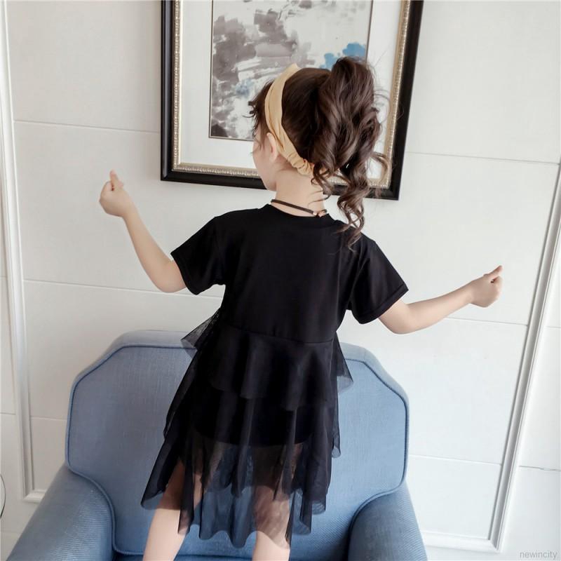 Đầm nhiều lớp tay ngắn phong cách Hàn Quốc cho bé gái