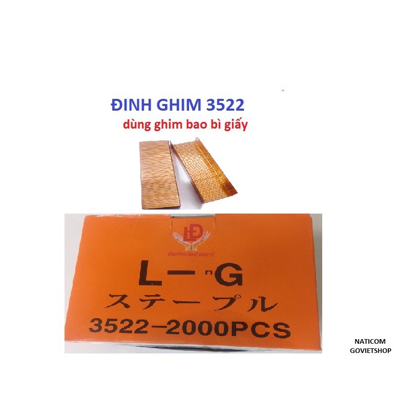 Đinh 3522 (2000 PCS) ghim LnG đóng bao bì