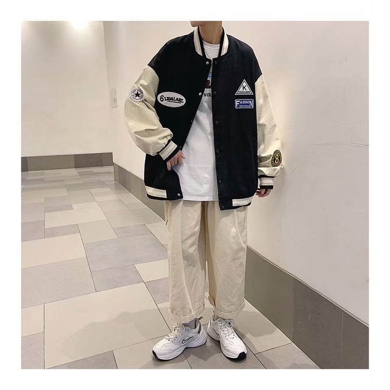 Áo bomber nam form rộng thời trang unisex hàn quốc 2021 Áo khoác nam big size kiểu bóng cháy thời trang du lịch đi học