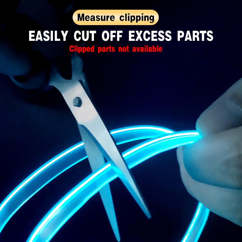 Leites Dây Đèn led 2 / 3 / 4 / 5 Trong 1 Ánh Sáng Lạnh Trang Trí Nội Thất Xe Hơi diy