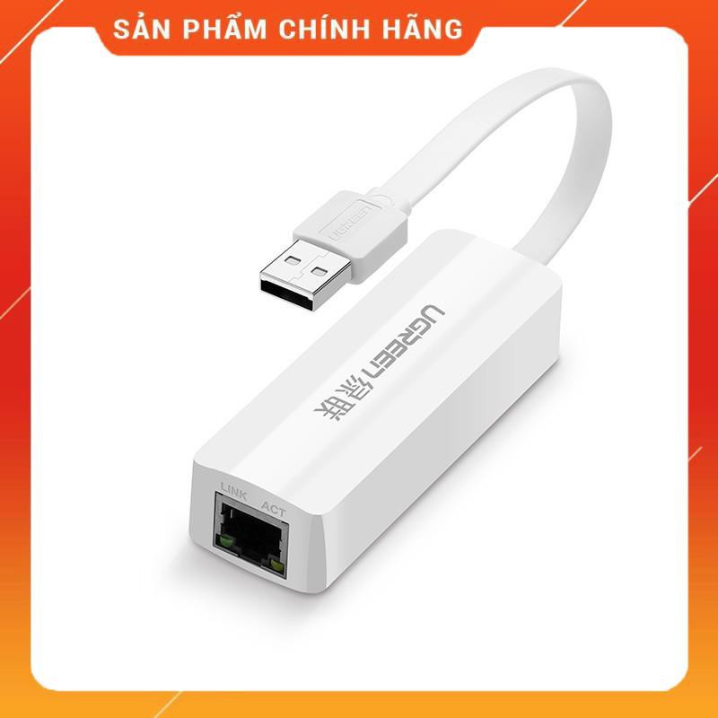 Card mạng USB 2.0 sang LAN 10/100 Lan card dây dẹt UGREEN 20268 dailyphukien