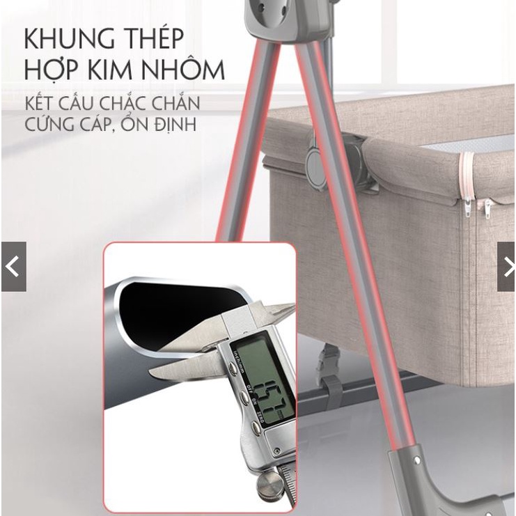 Nôi điện sơ sinh đa chức năng cho bé có Giá Treo Để Dỗ Dành Bé Hình Hoa Đính Đá Thông Minh Thoải Mái gooshop