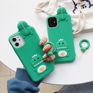 Ốp khủng long xanh kèm dây deo cute
