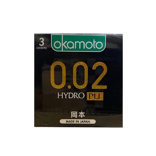 Bao Cao su Okamoto 0.02 PU Siêu mỏng Truyền Nhiệt Nhanh - Hộp 3 Cái