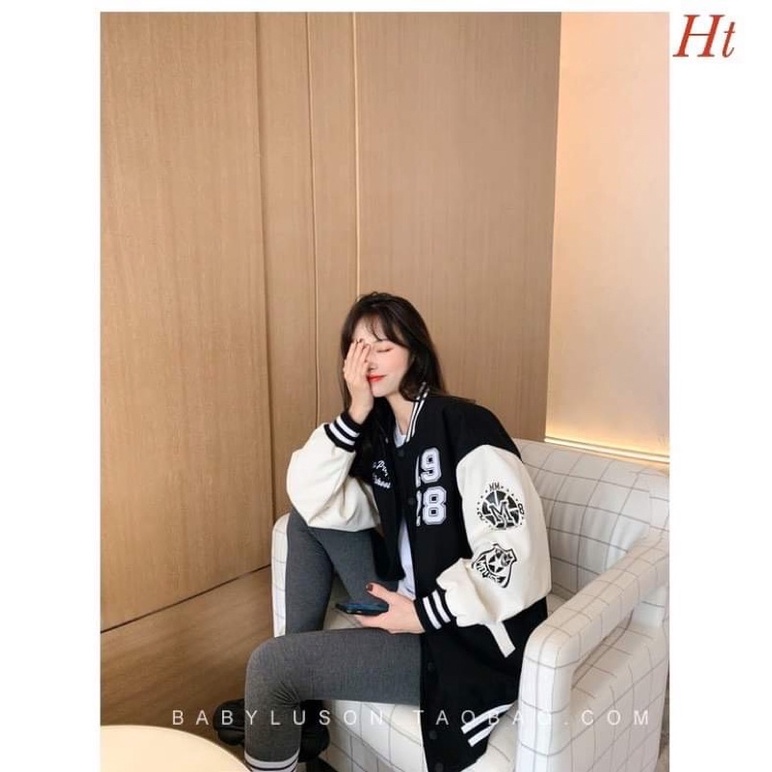 Áo khoác bomber phối tay 1928 HT12