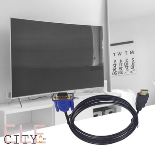 Hình ảnh Dây cáp HDMI sang VGA HD 1M thiết kế hai vòng từ tính chống nhiễu 107ELE