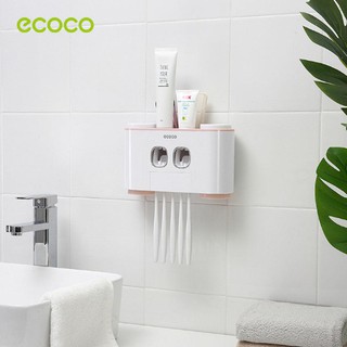 Bộ dụng cụ nhả kem đánh răng tự động kèm 4 cốc Ecoco cao cấp