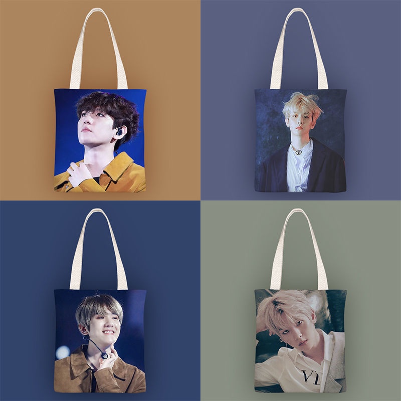 Túi xách Canvas họa tiết ngôi sao nhỏ nhắn xinh xắn