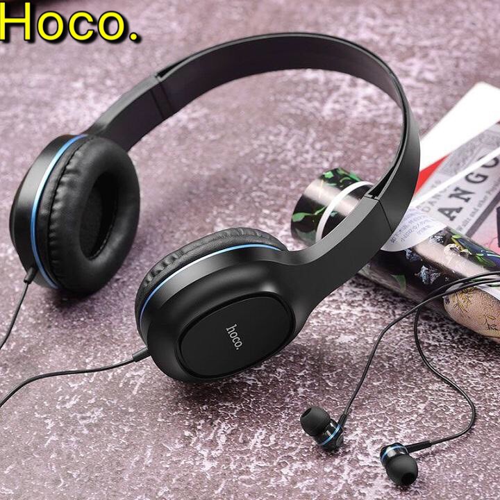 Tai nghe chụp tai có míc Hoco W24 chính hãng - Headphone cho điện thoại và máy tính