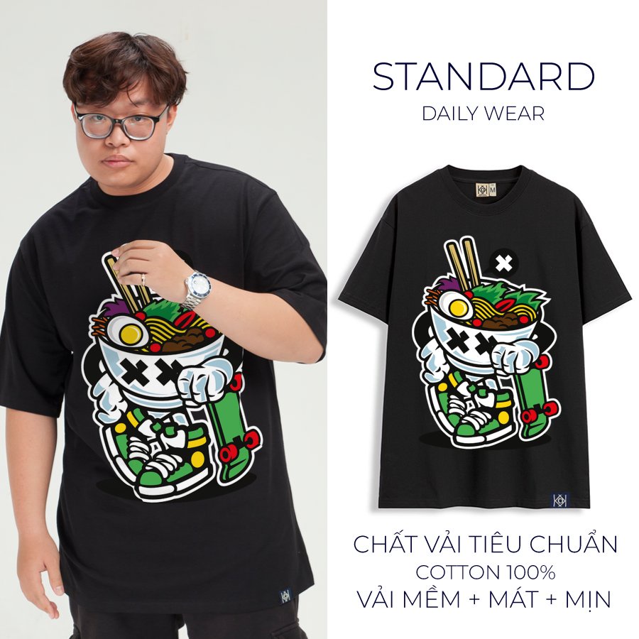 Áo thun nữ nam Basic Hoạt Hình Tô Mì Dễ thương phông Hàn Quốc local brand MVR KK3792