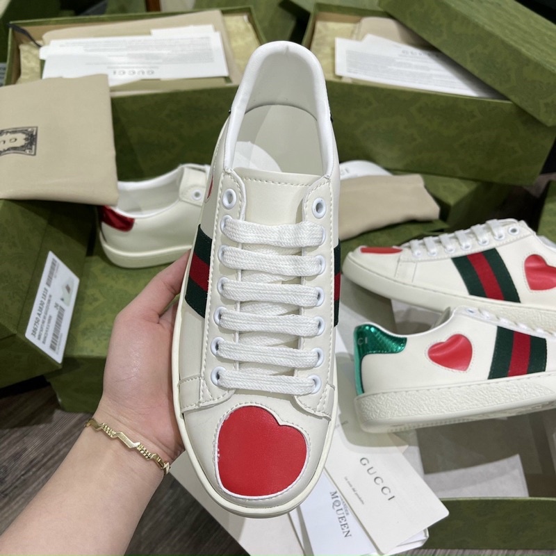 Full box+quà tặng🎁Giày sneaker _gucci trái tim thể thao nam nữ