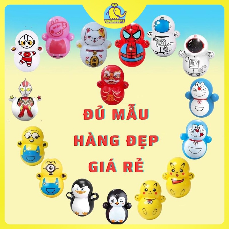 Lật đật squid game mini đồ chơi lật đật mini doraemon cho bé cute dễ thương giá rẻ pikachu, trò chơi con mực, minion