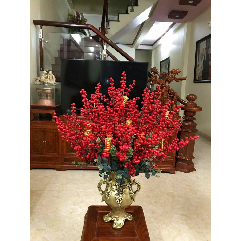 Bình Cắm Lông Công, Hoa Lụa ... ⚡️Bao Bể Vỡ⚡️Cao 41cm Nho s2