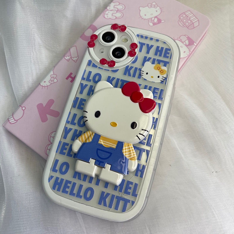 Ốp Điện Thoại Chống Sốc Có Giá Đỡ Hình Hello Kitty Cho iphone13 13 Mini 12Promax 13 / 11 / xsmax / xr