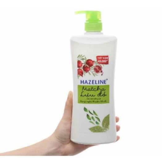 Sữa Tắm Hazeline dưỡng trắng da Matcha Lựu Đỏ 670g (667ml)