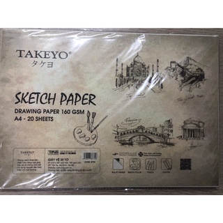 Giấy vẻ takeyo a3, a4 xấp 20 tờ