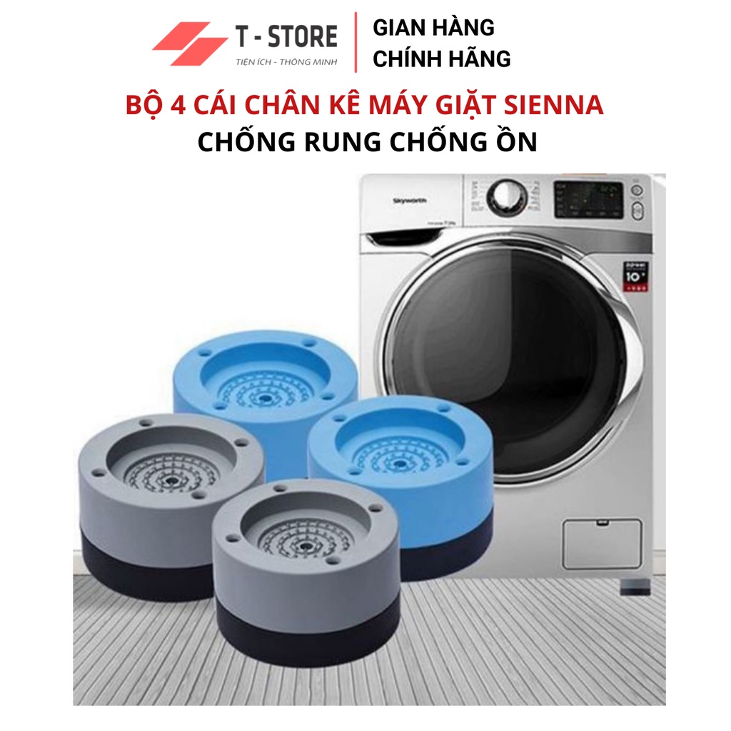 Bộ 4 miếng đệm cao su lót chân máy giặt 3T - chống rung, chống ồn, Hàng Việt Nam Xuất Khẩu.