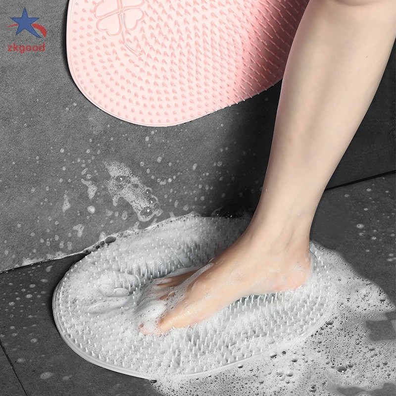 Tấm silicone dùng cọ và massage lưng và chân khi tắm