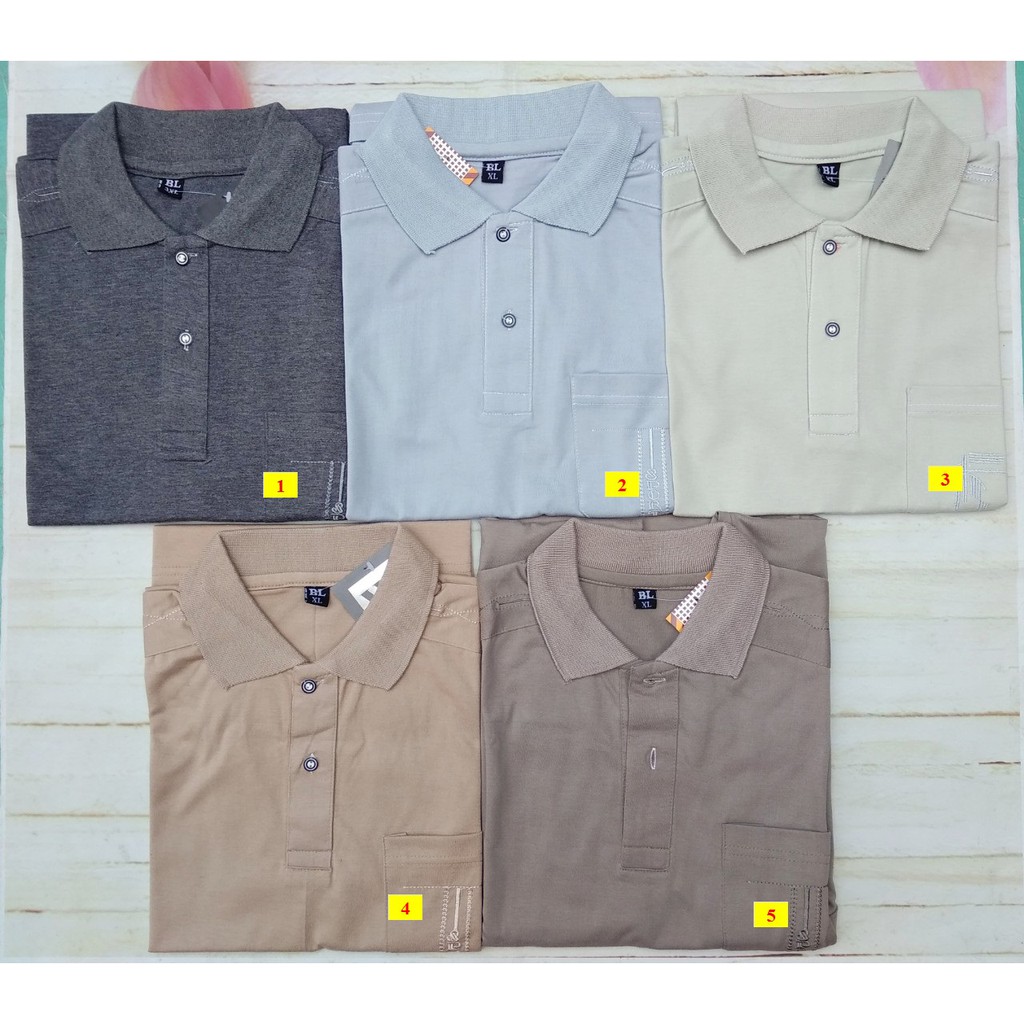 Áo thun nam trung niên cotton cổ bẻ tay ngắn