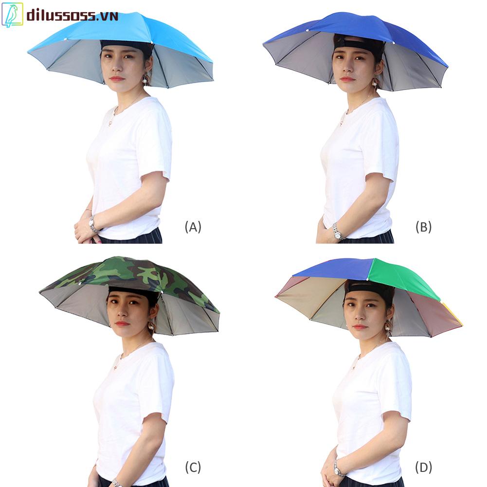 Mũ Dù Đội Đầu Chống Nắng Chống Mưa Chống Nắng Dilussoss Cho Hoạt Động Ngoài Trời