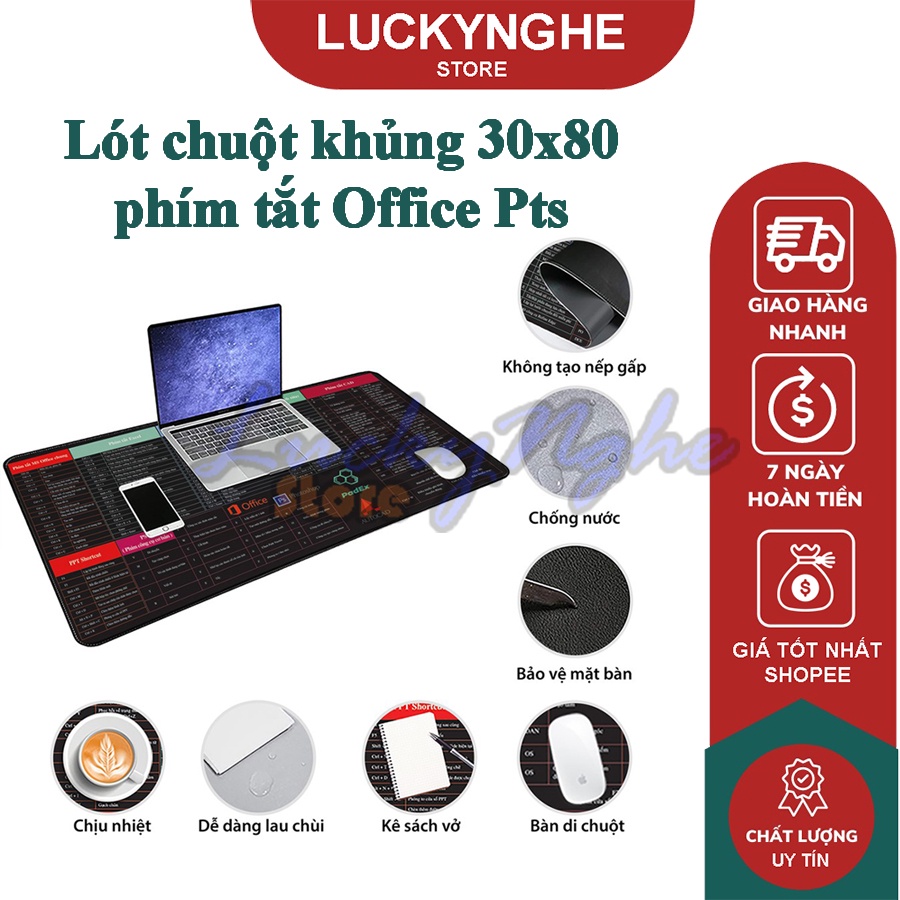 Miếng lót chuột - Pad mouse KHỦNG có phím tắt office , photoshop, autocad