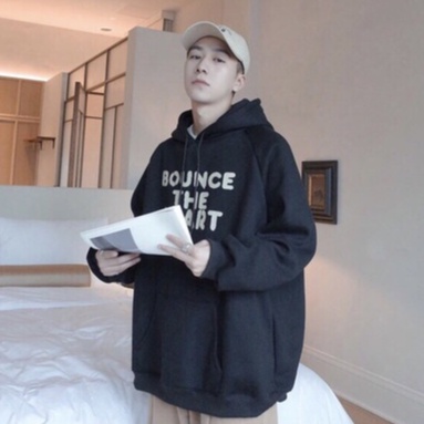 Áo khoác nỉ bông cotton dày mịn - hoodie form rộng unisex Bounce - 2N Unisex