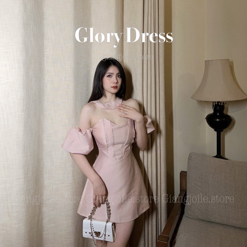 Đầm trễ vai cup ngực chocker 2 màu Glory Dress - Giangjoile.Store
