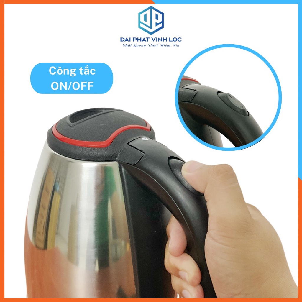 Bình Đun Siêu Tốc Full House FH-AD Dung Tích 1.8L Công Suất 1800W Inox 304 Đun Nước Siêu Nhanh Hàng Chính Hãng