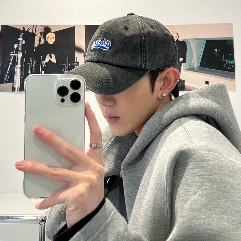 Mũ Lưỡi Trai Màu Đen Phong Cách Nhật Bản Thời Trang Xuân Thu Cho Nam