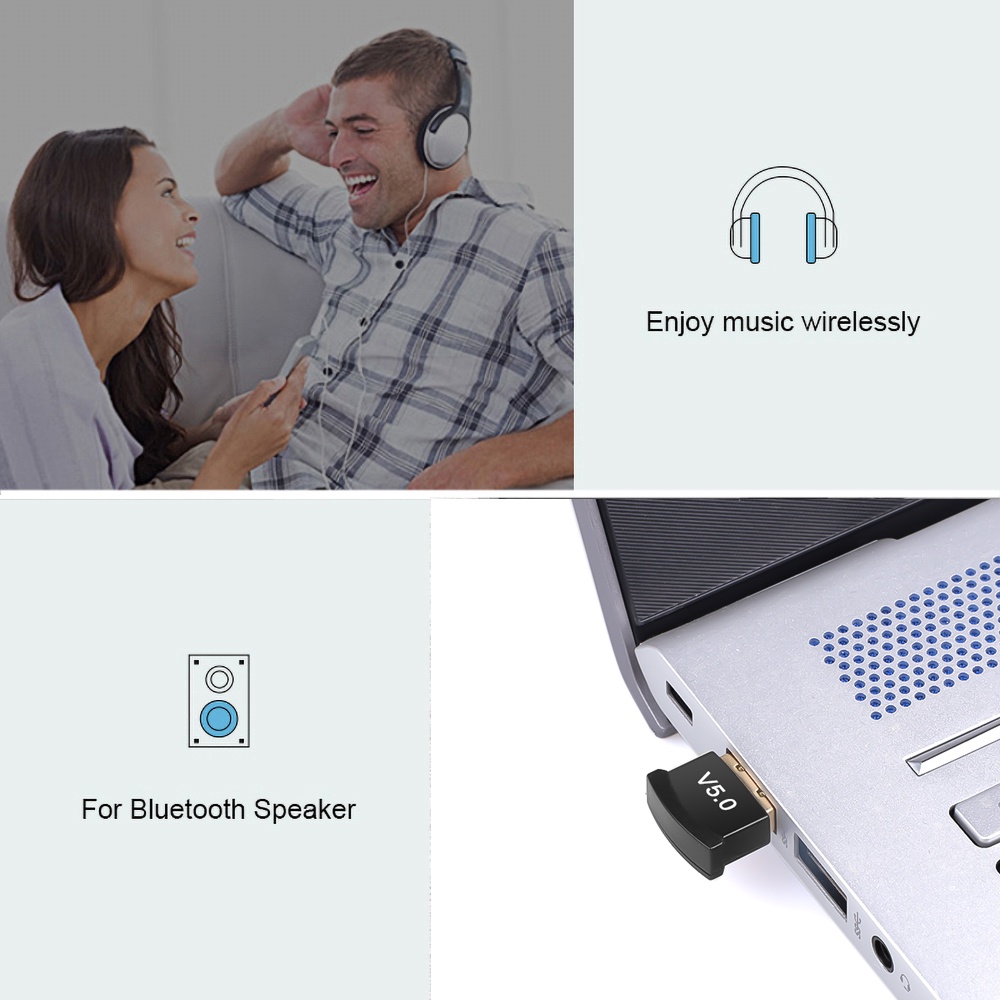 Usb thu phát kết nối Bluetooth 5.0 không dây nhỏ gọn cho máy tính