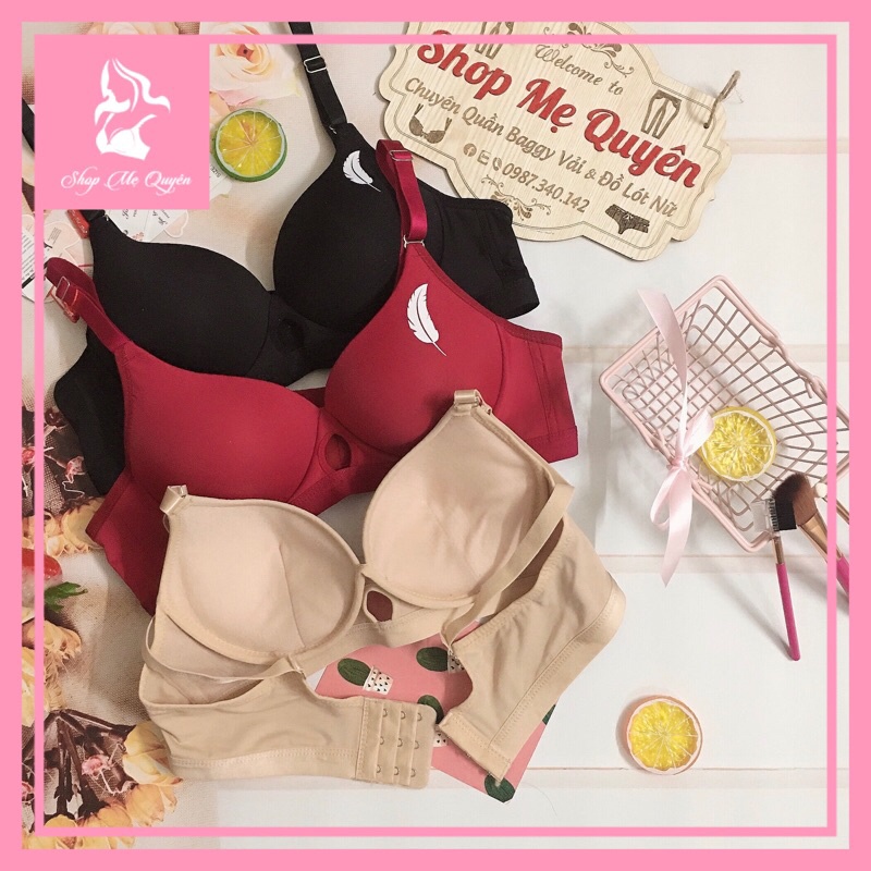 Áo lót phối lá mút mỏng không gọng- chất mát lạnh- cam kết loại 1