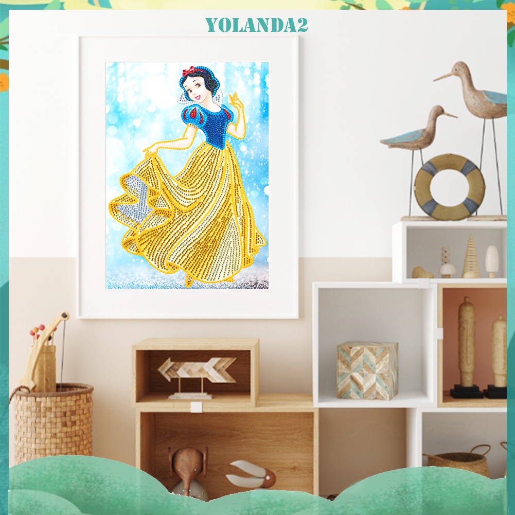 Bộ tranh đính đá 5D tự làm hình công chúa dễ thương