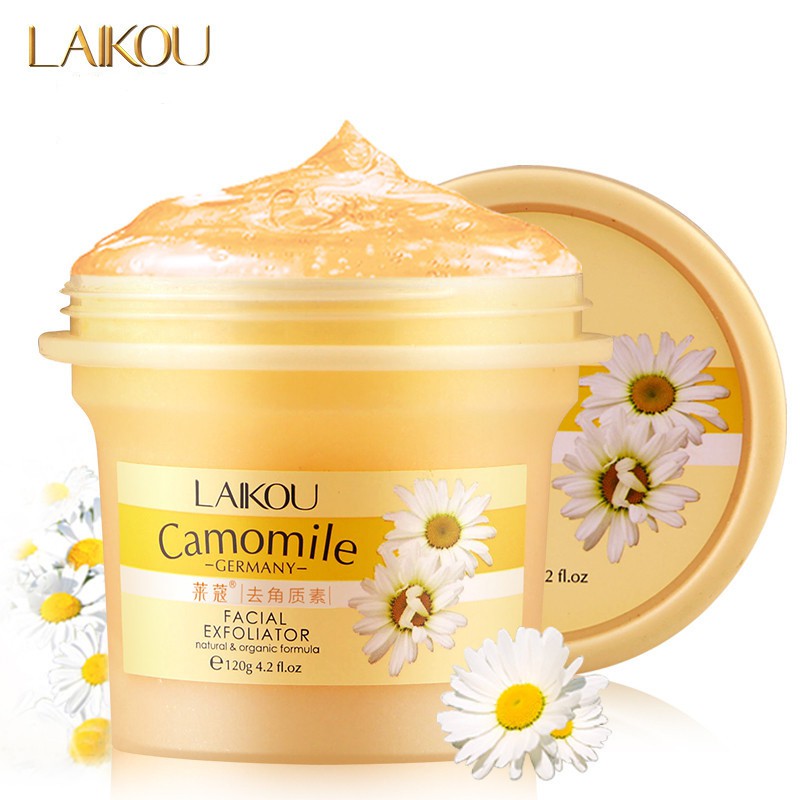Tẩy tế bào chết LAIKOU chiết xuất hoa cúc làm sạch cơ thể hiệu quả 120g