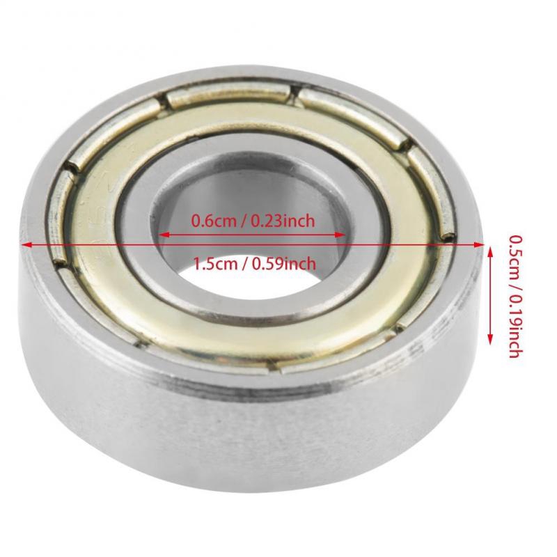 Rrianfo Bộ 10 thép vòng không gỉ 440C 696ZZ kích thước 6x15x5 mm