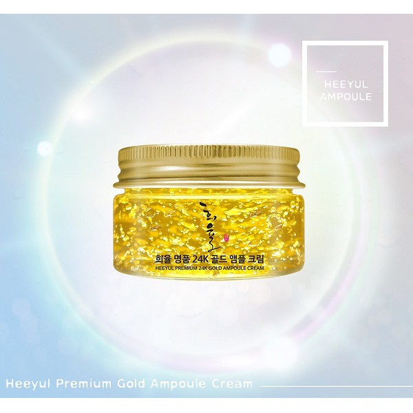 Set 02 Kem Dưỡng Tinh Thể Vàng 24K Lebelage Heeyul Premium 24k Gold Ampoule Cream (25ml x 2)