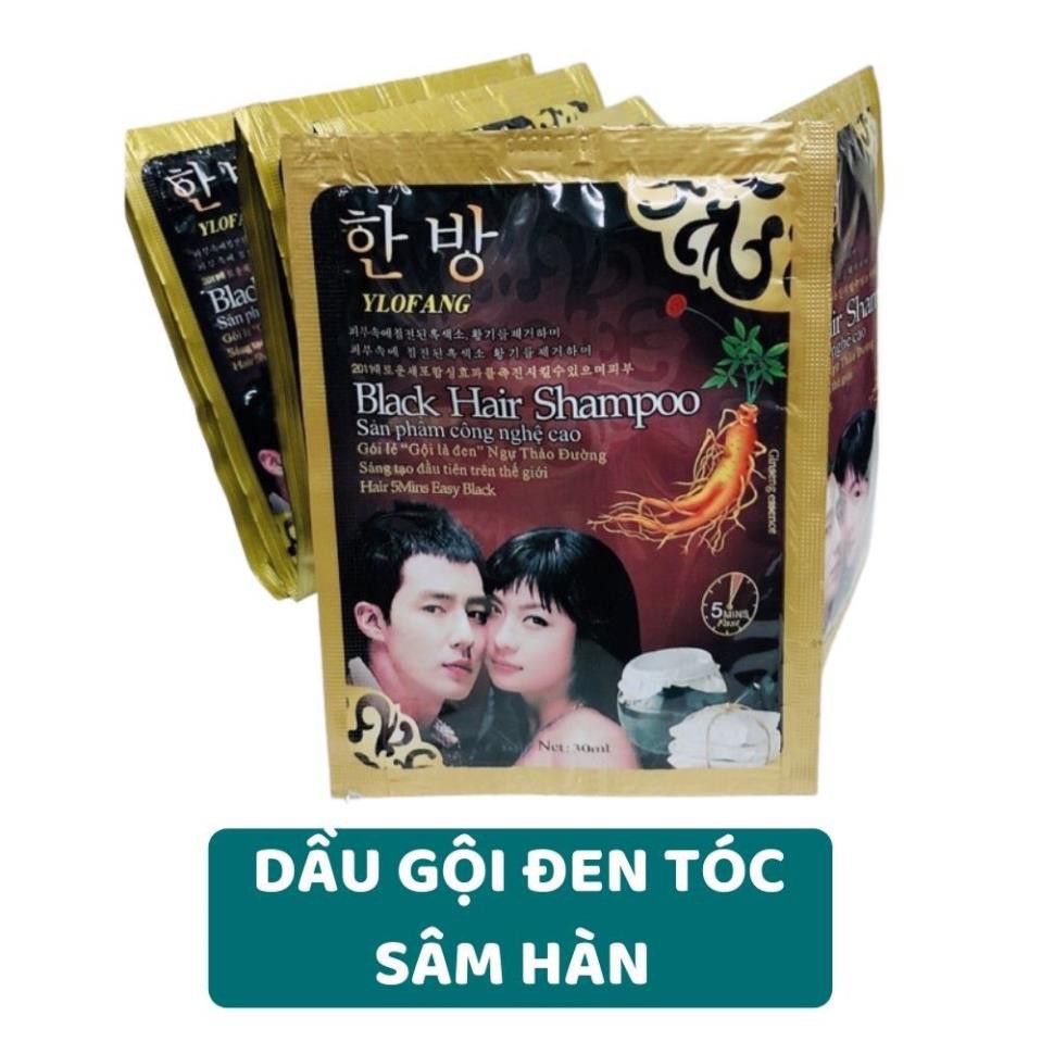 [10 GÓI ] Dầu gội đen tóc - Gội là đen tigi, Gội đen nhân sâm Hàn Quốc - GIÁ RẺ