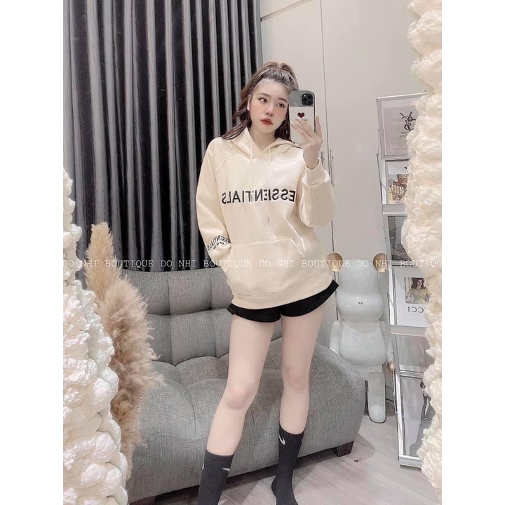 Áo hoodie essentials unisex form rộng nam nữ hàng real ,có mũ mặc nhà đi chơi đi học thời trang Hàn Quốc ATD006