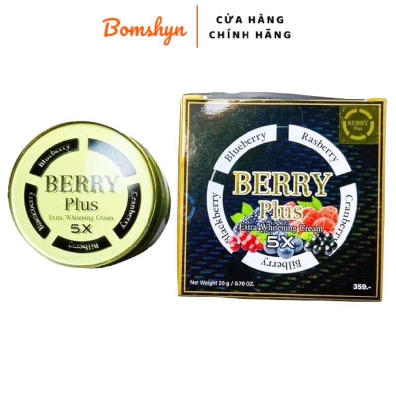 Kem Dưỡng Trắng Da Ban Đêm 4K Berry Plus 5x Thái Lan Chính Hãng, Mẫu Mới Date Mới 20gram Thái lan