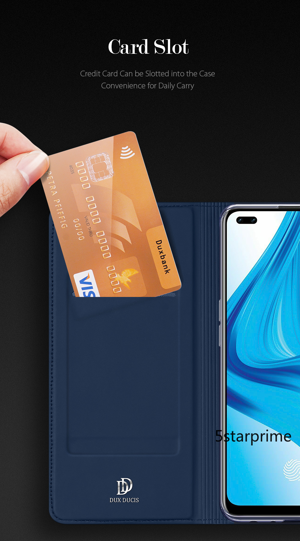 Bao da điện thoại nắp lật từ tính có ngăn đựng thẻ Dux Ducis cho Oppo A94 A73 A93 Reno 5/Reno 5 5G | BigBuy360 - bigbuy360.vn